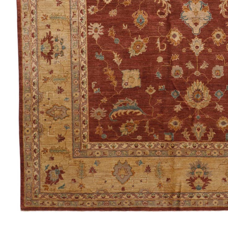 Detail image of 9' 1 x 12' Hand Knotted Ziegler Rug