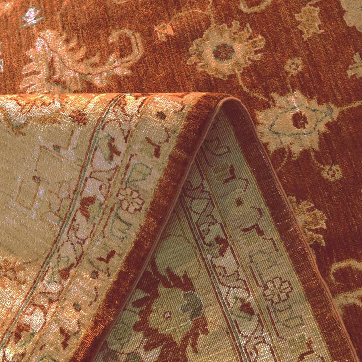 Detail image of 9' 1 x 12' Hand Knotted Ziegler Rug