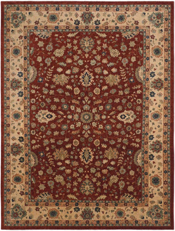 8' 11 x 11' 10 Hand Knotted Ziegler Rug