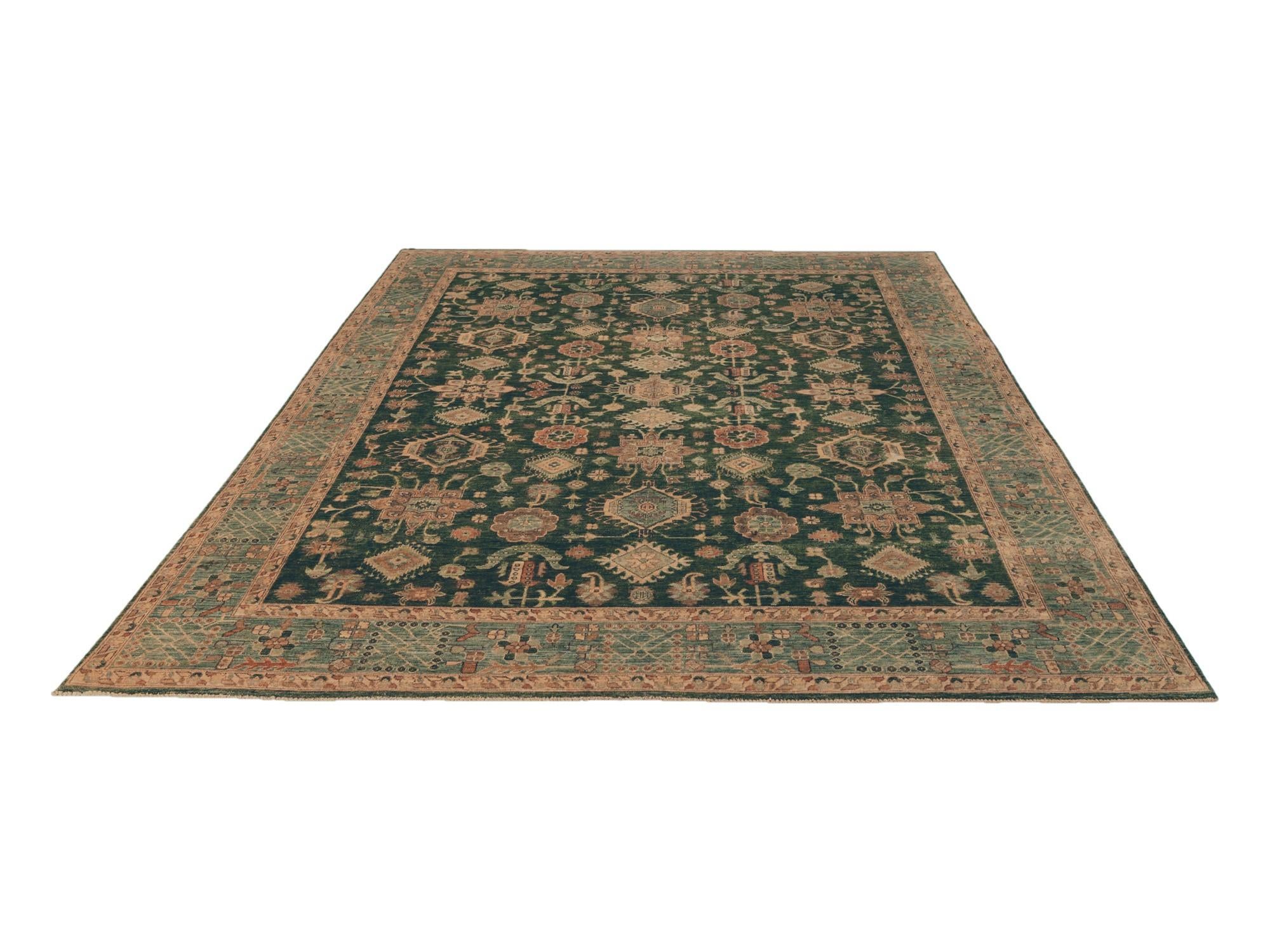 8' 10 x 12' 4 Hand Knotted Ziegler Rug