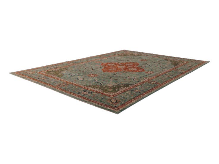 Detail image of 9' 9 x 13' 8 Hand Knotted Ziegler Rug