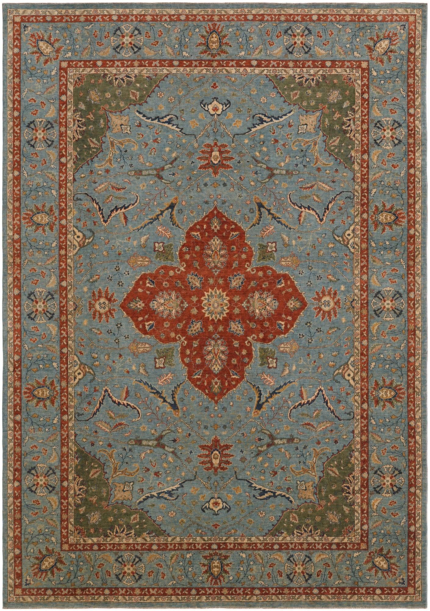 9' 9 x 13' 8 Hand Knotted Ziegler Rug