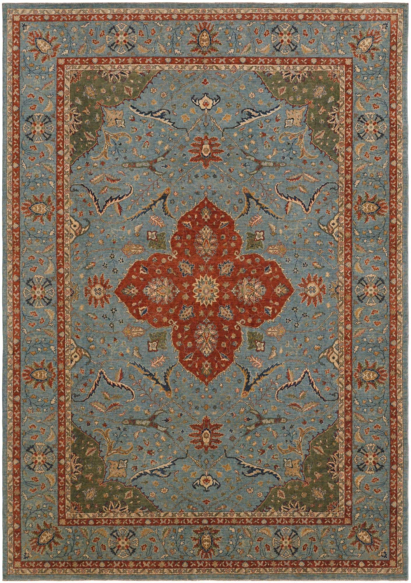 9' 9 x 13' 8 Hand Knotted Ziegler Rug