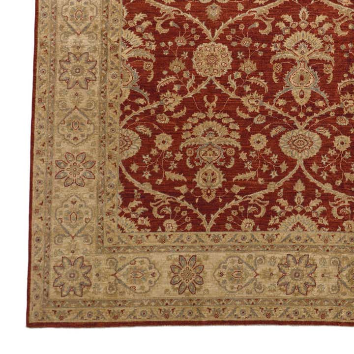8' 11 x 11' 10 Hand Knotted Ziegler Rug