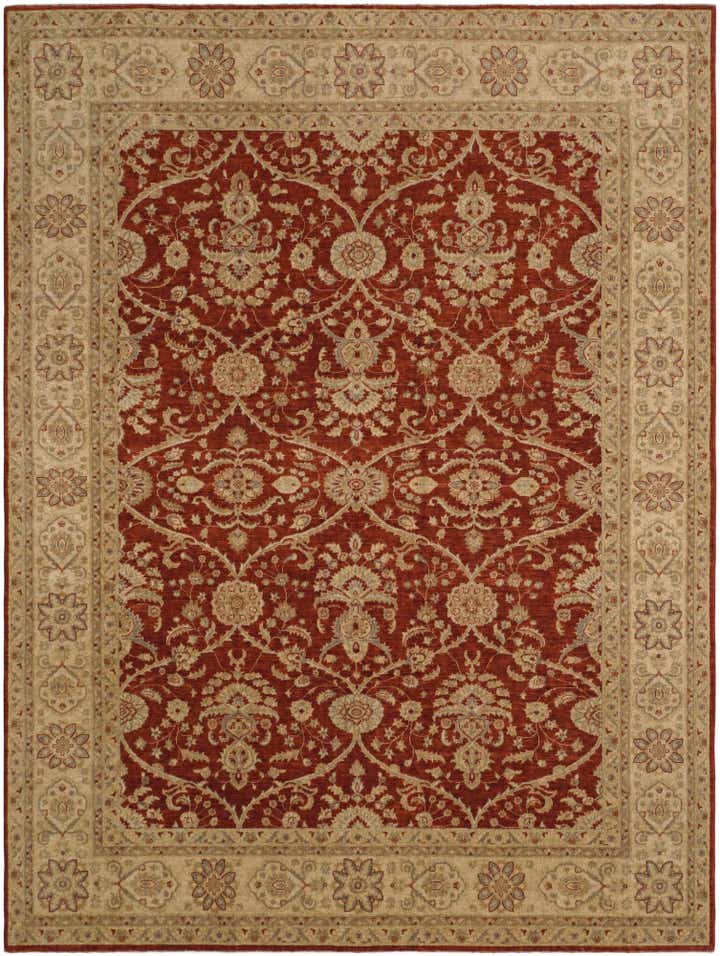 8' 11 x 11' 10 Hand Knotted Ziegler Rug