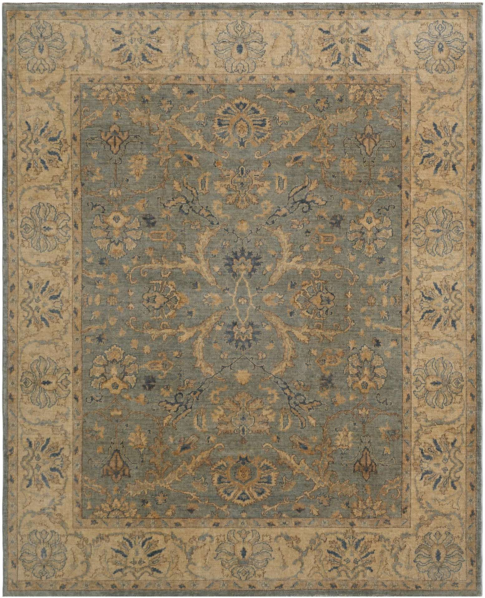 7' 11 x 9' 10 Hand Knotted Ziegler Rug