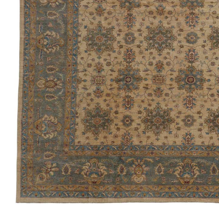 12' 4 x 14' 10 Hand Knotted Ziegler Rug