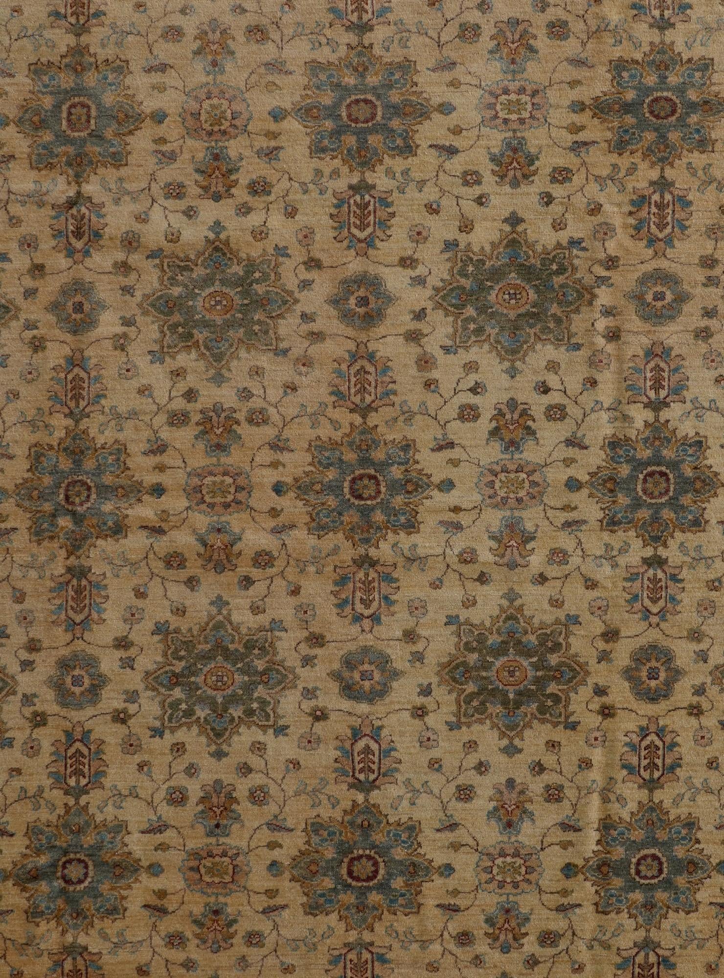 12' 4 x 14' 10 Hand Knotted Ziegler Rug