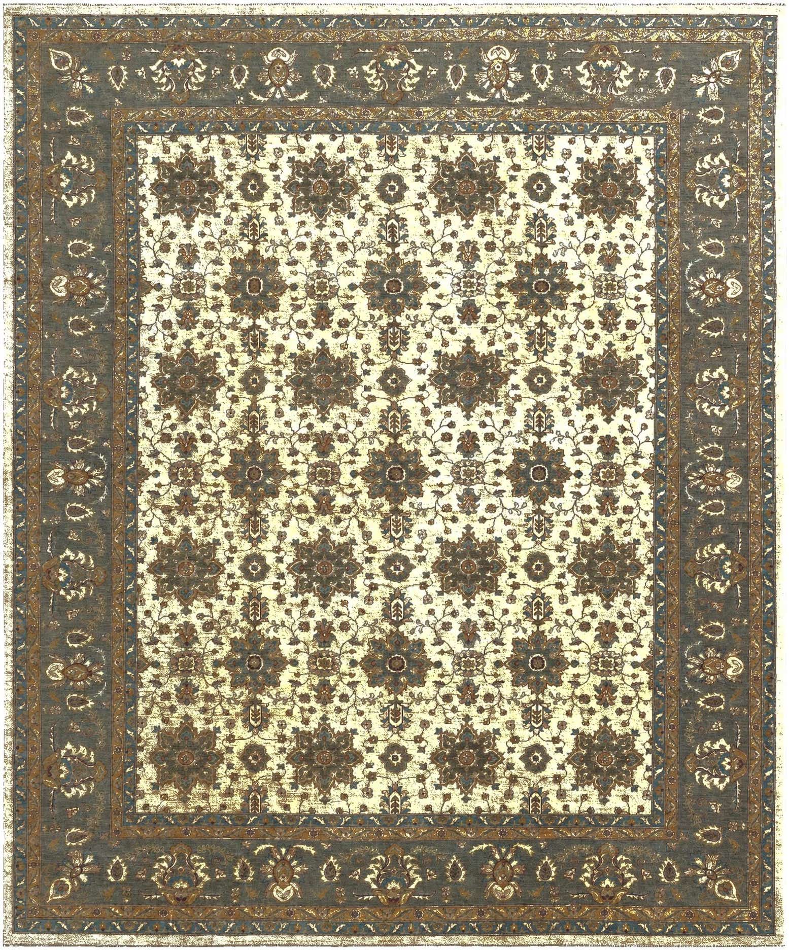 12' 4 x 14' 10 Hand Knotted Ziegler Rug