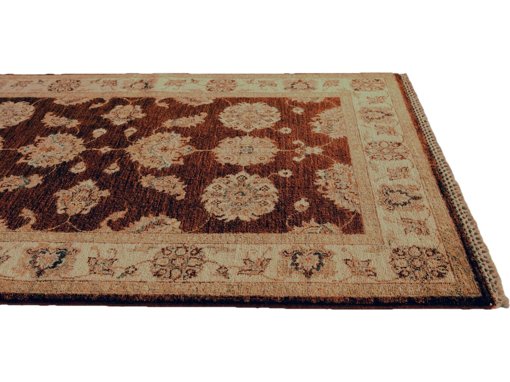 3' 4 x 4' 9 Hand Knotted Ziegler Rug