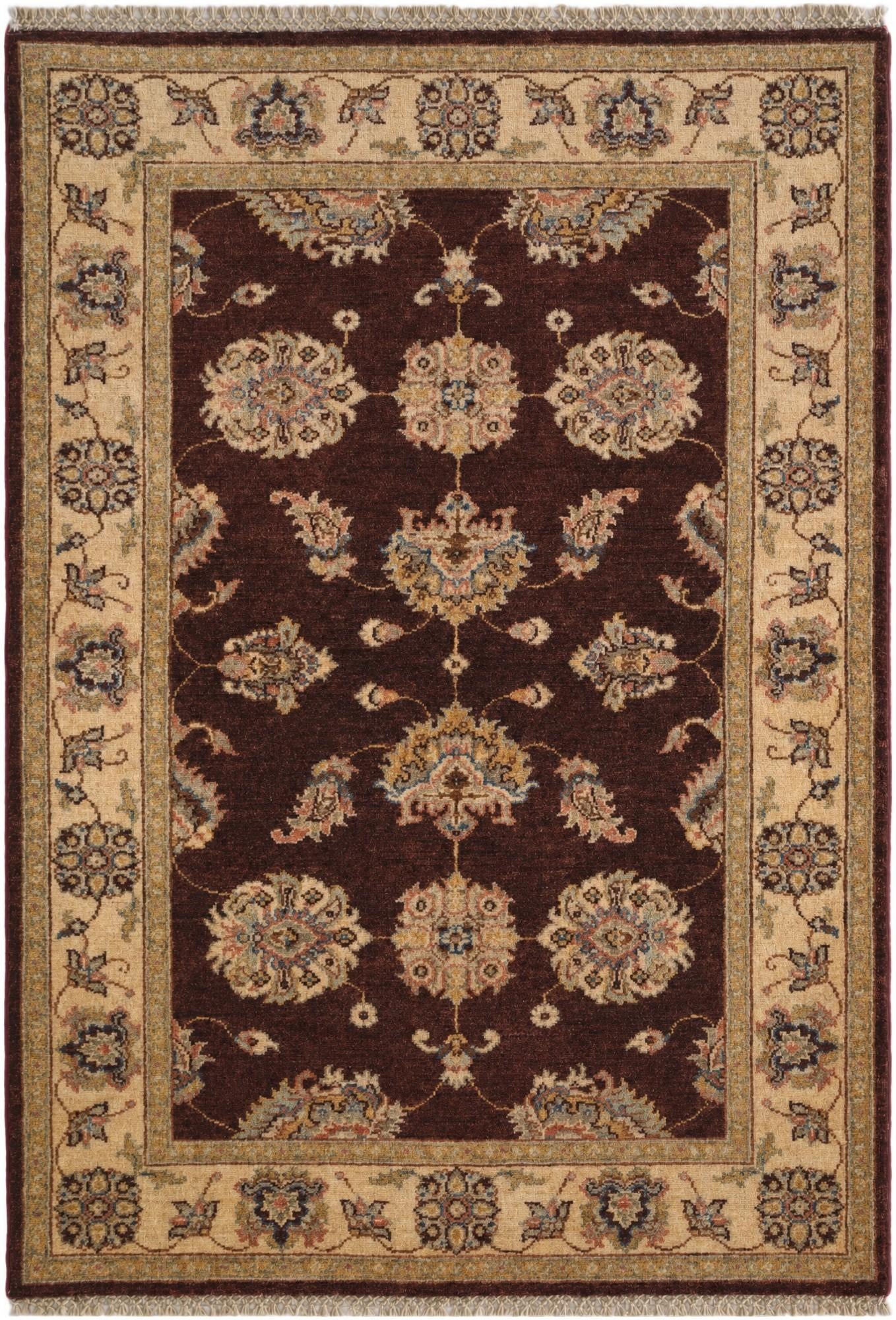 3' 4 x 4' 9 Hand Knotted Ziegler Rug