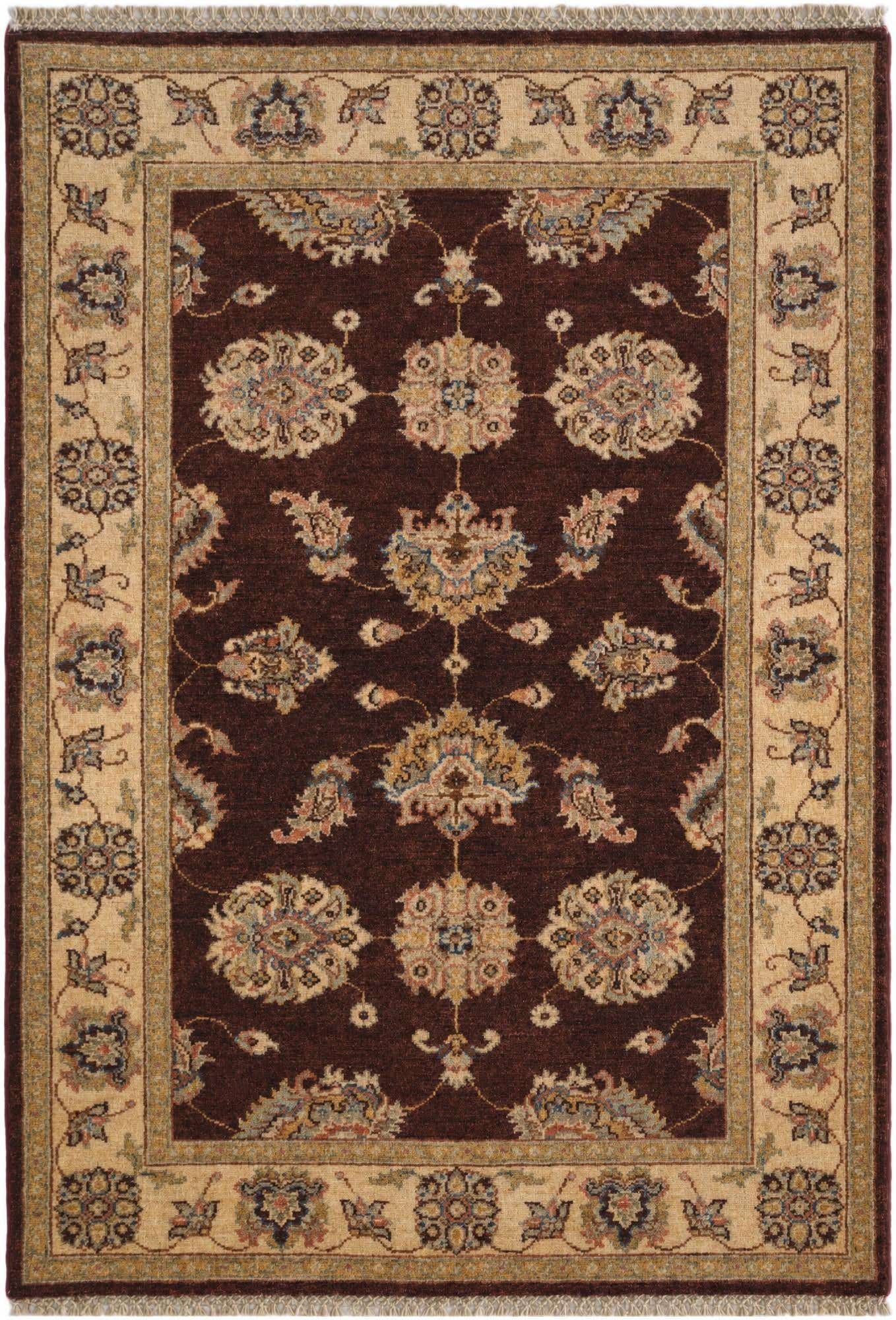3' 4 x 4' 9 Hand Knotted Ziegler Rug