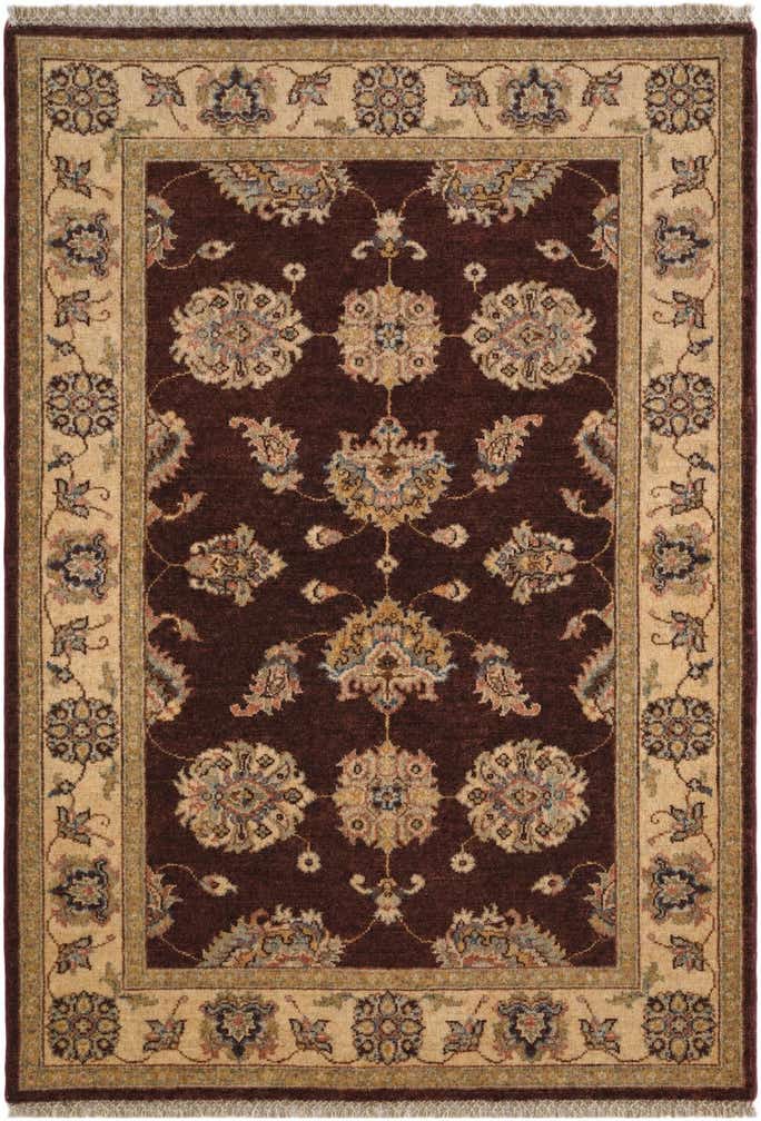 3' 4 x 4' 9 Hand Knotted Ziegler Rug