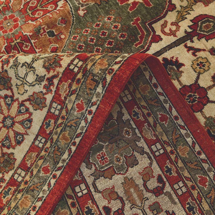 Detail image of 9' x 12' 4 Hand Knotted Ziegler Rug