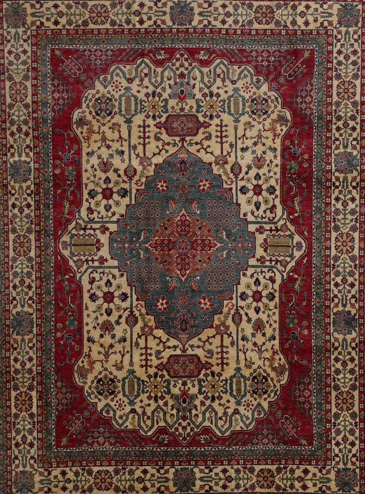 9' x 12' 4 Hand Knotted Ziegler Rug