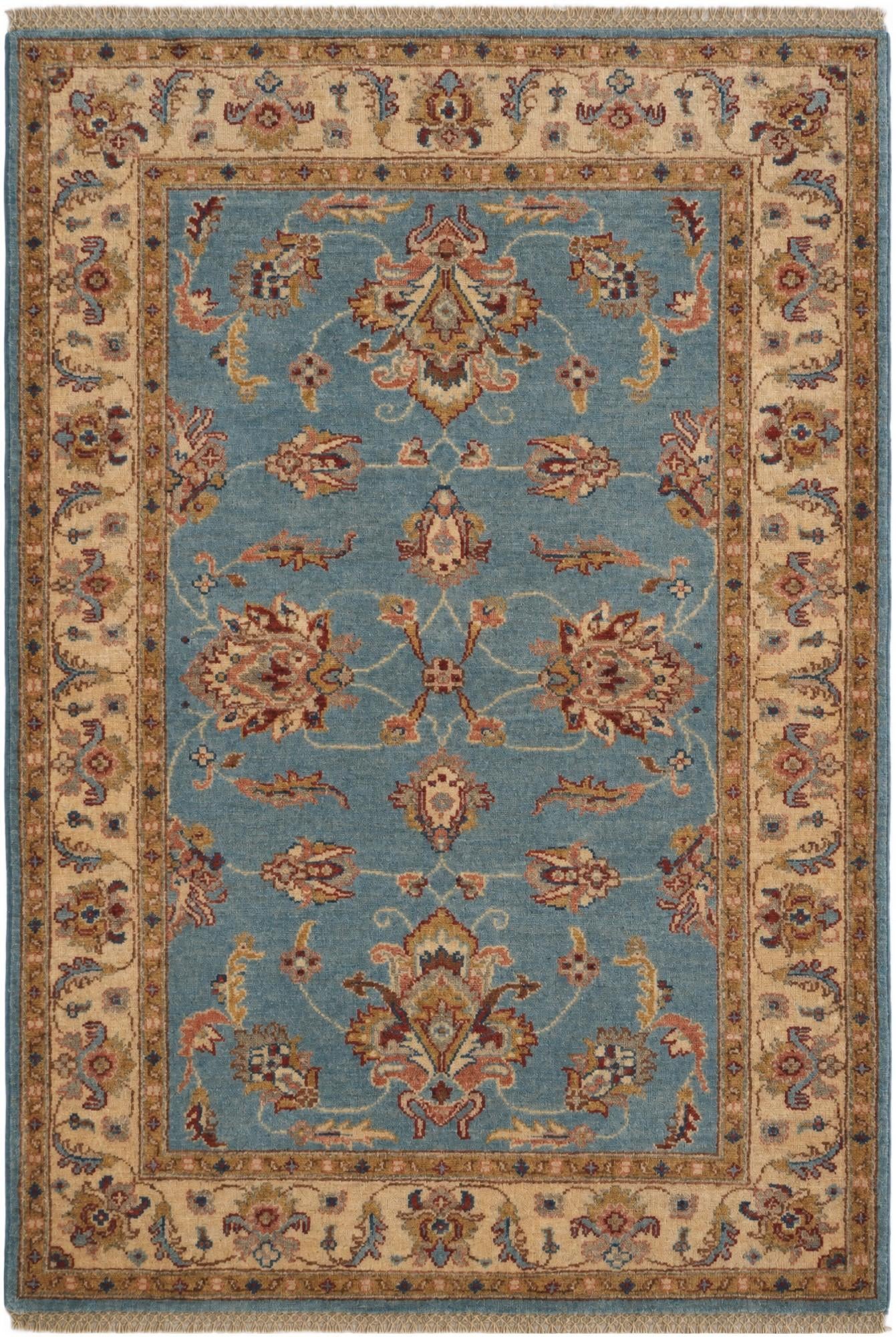 3' 5 x 4' 11 Hand Knotted Ziegler Rug