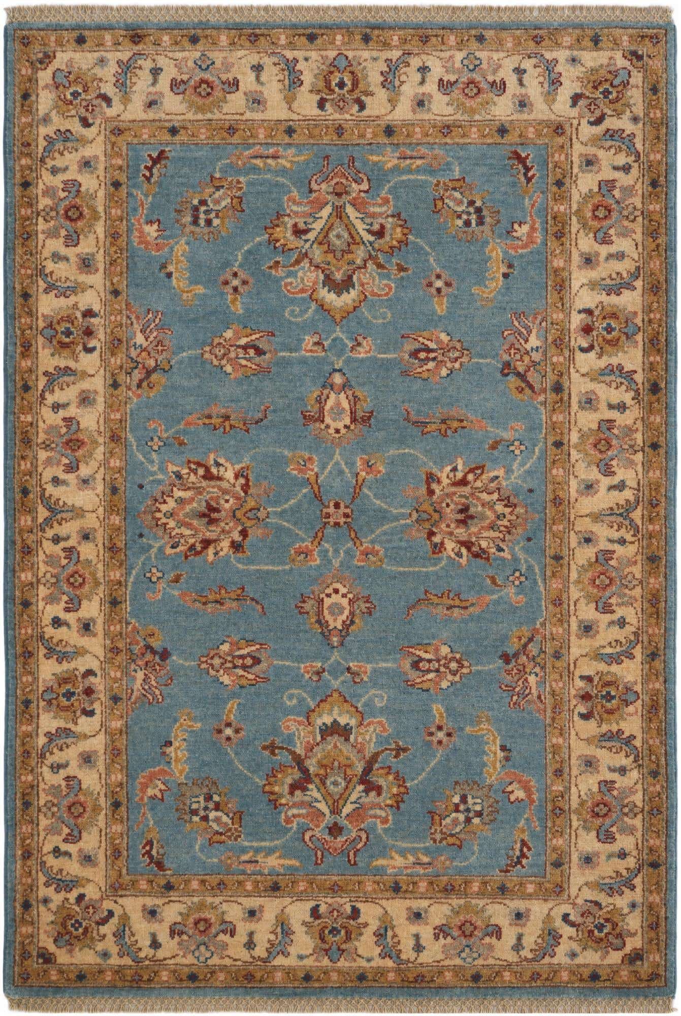 3' 5 x 4' 11 Hand Knotted Ziegler Rug