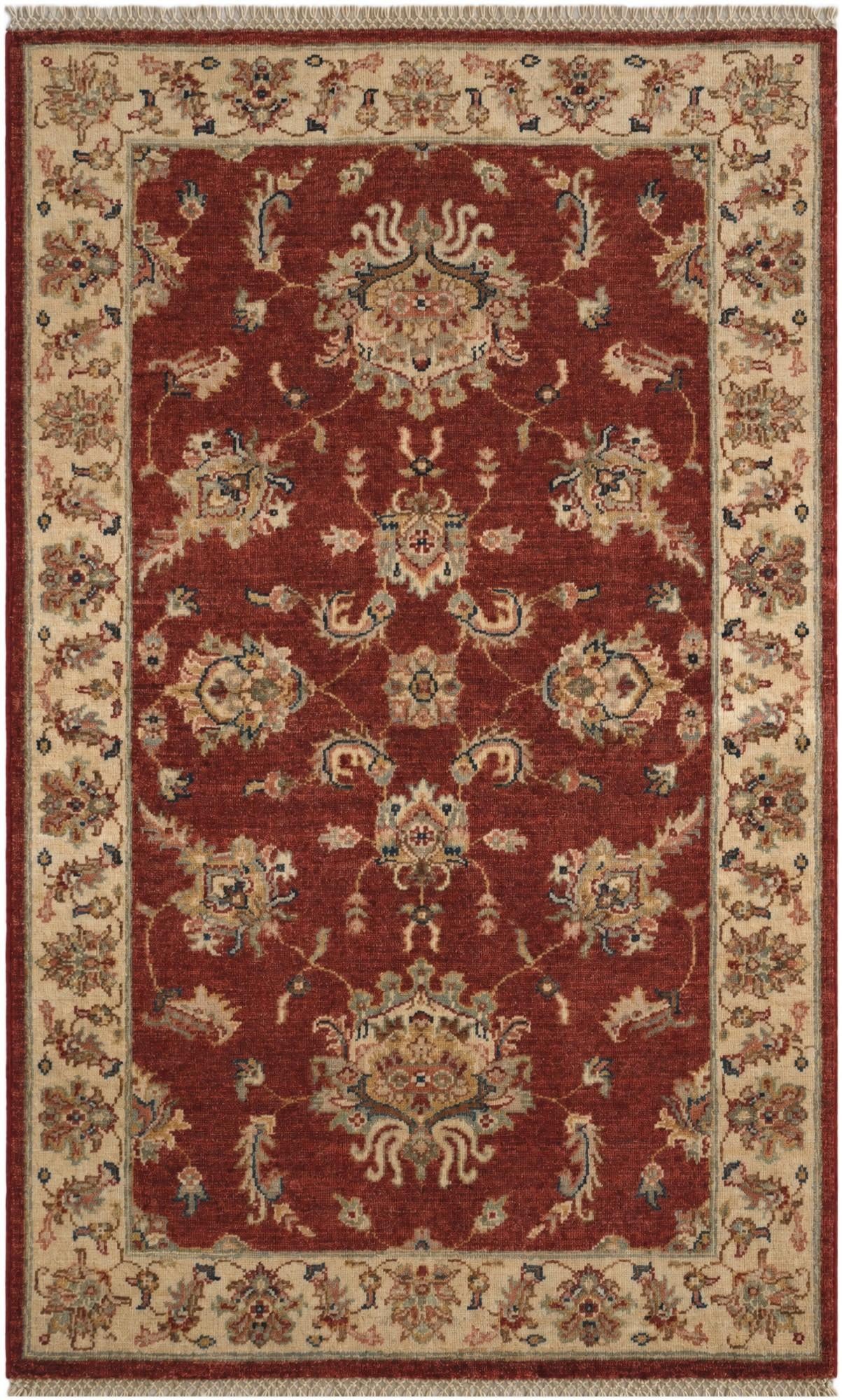 3' 5 x 4' 11 Hand Knotted Ziegler Rug