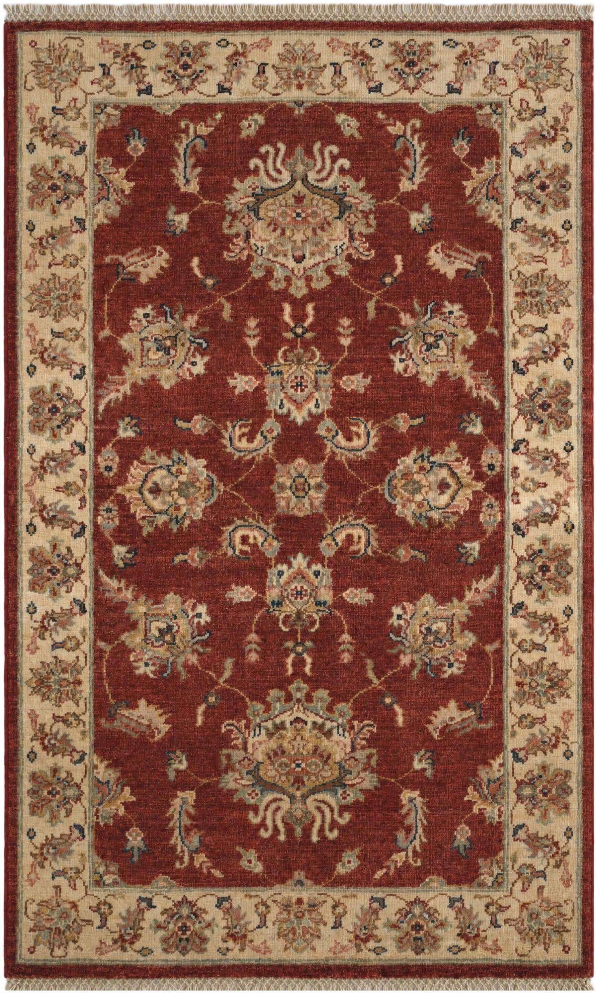 3' 5 x 4' 11 Hand Knotted Ziegler Rug