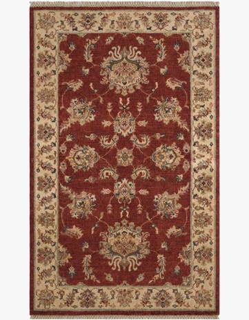 3' 5 x 4' 11 Hand Knotted Ziegler Rug