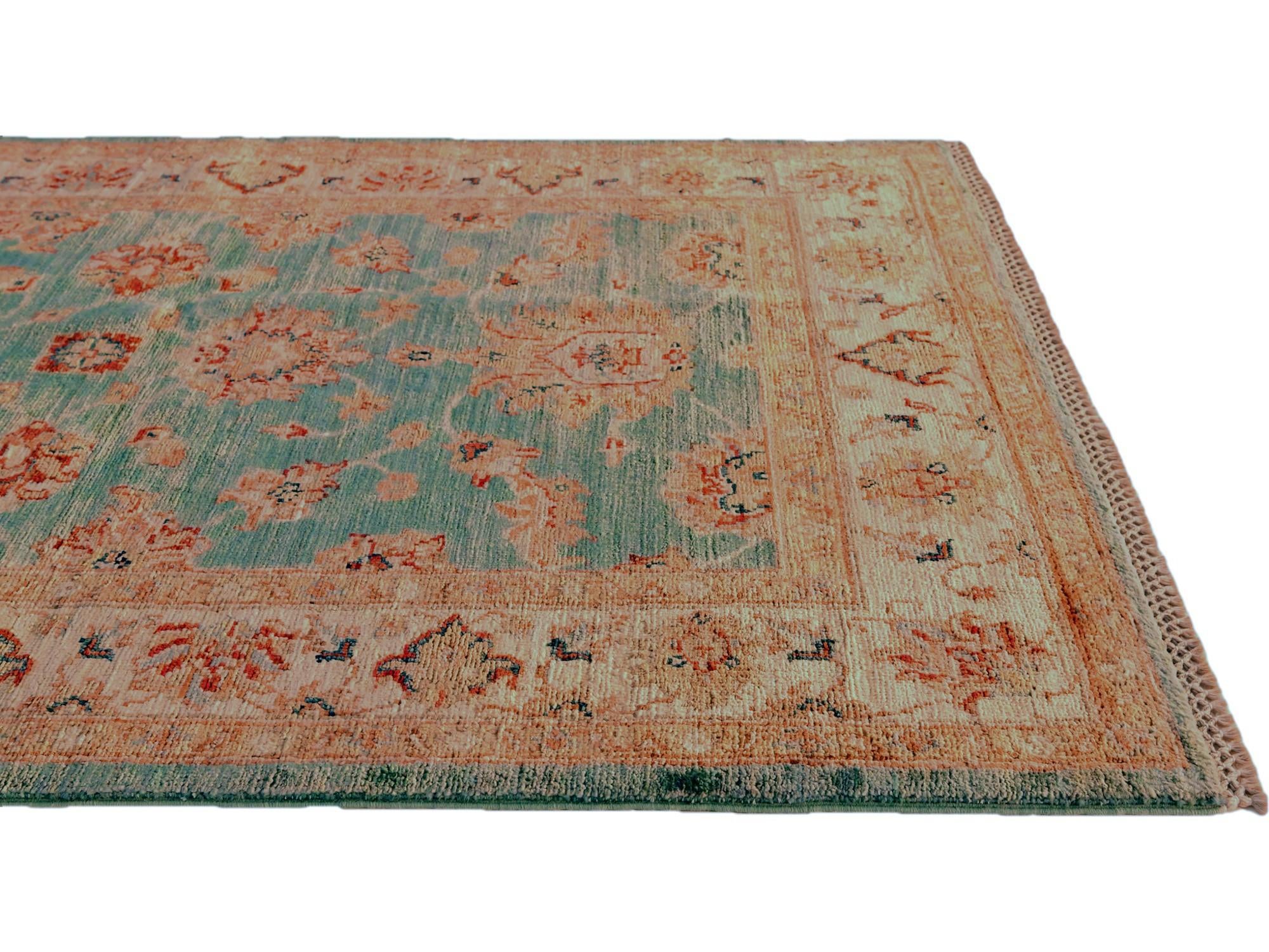 3' 4 x 4' 11 Hand Knotted Ziegler Rug