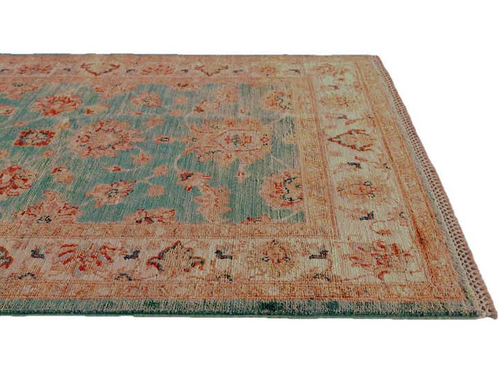 3' 4 x 4' 11 Hand Knotted Ziegler Rug