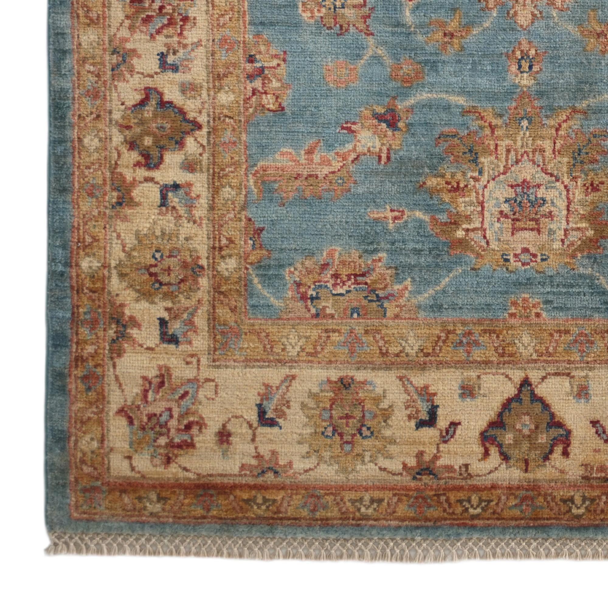 3' 4 x 4' 11 Hand Knotted Ziegler Rug