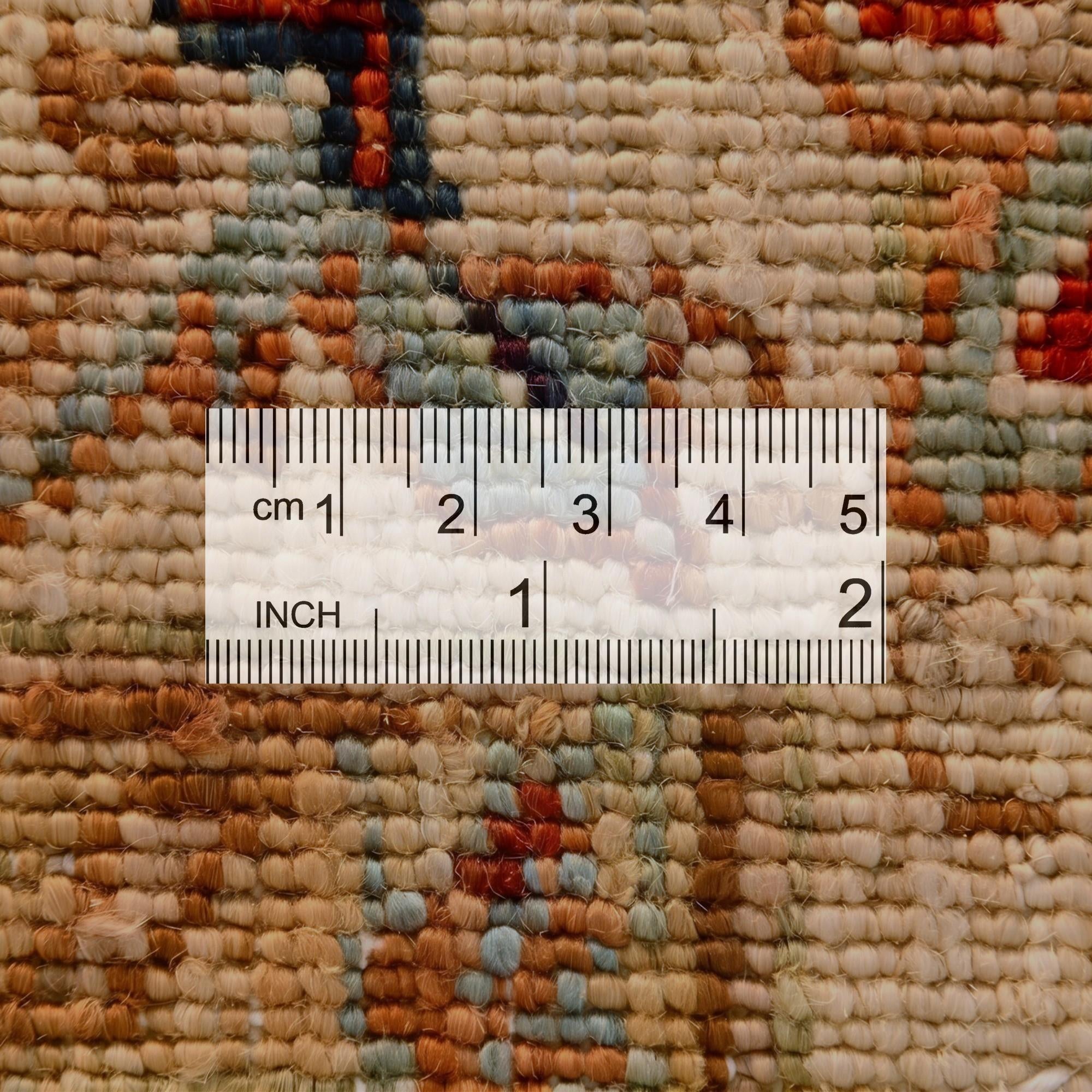 3' 4 x 4' 11 Hand Knotted Ziegler Rug