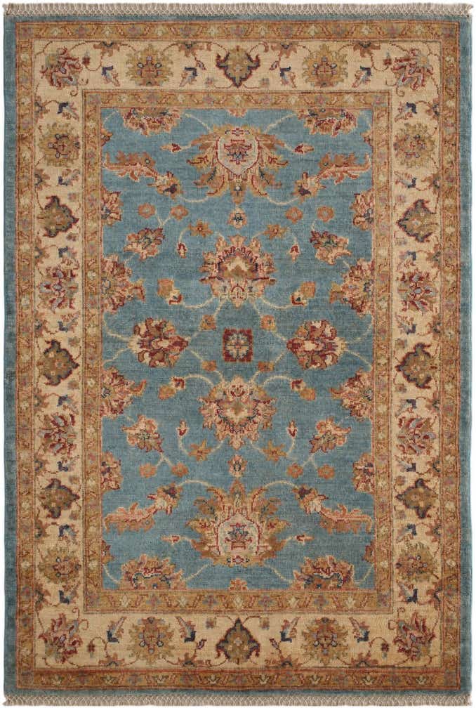3' 4 x 4' 11 Hand Knotted Ziegler Rug