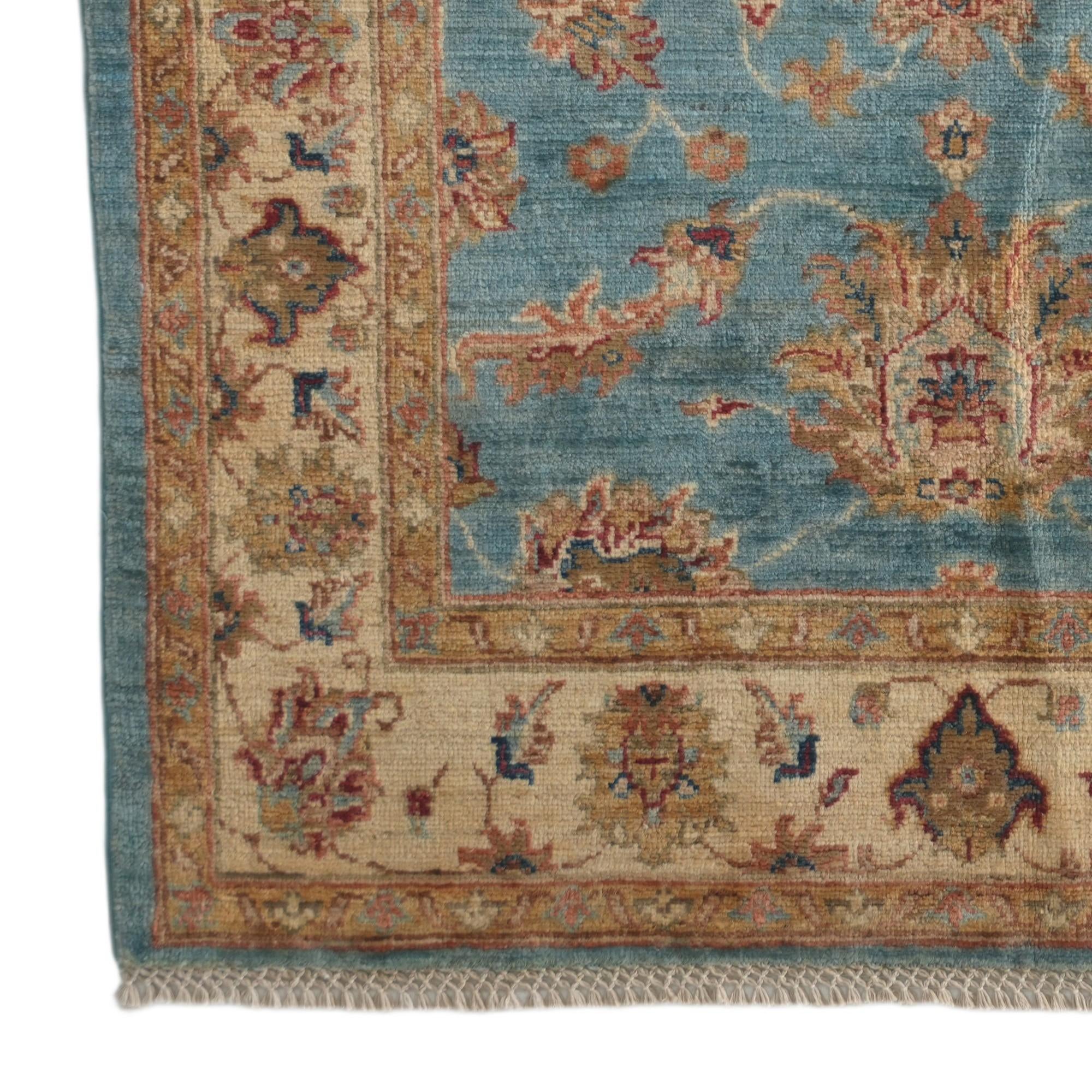 3' 5 x 4' 11 Hand Knotted Ziegler Rug