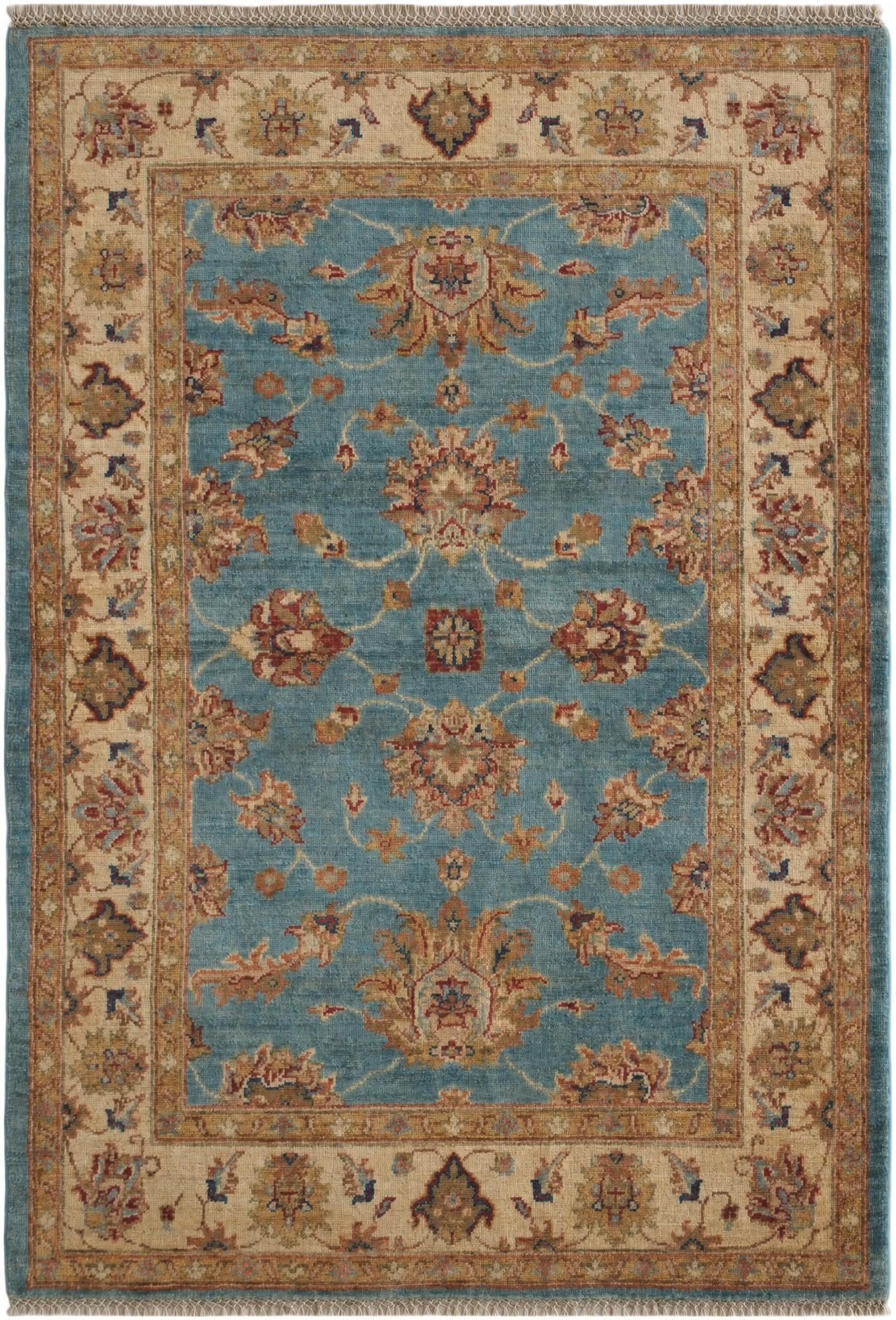 3' 5 x 4' 11 Hand Knotted Ziegler Rug