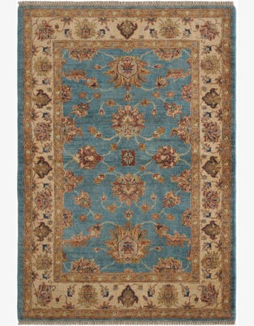 3' 5 x 4' 11 Hand Knotted Ziegler Rug
