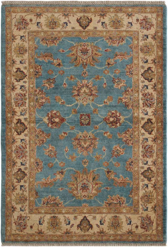 3' 5 x 4' 11 Hand Knotted Ziegler Rug