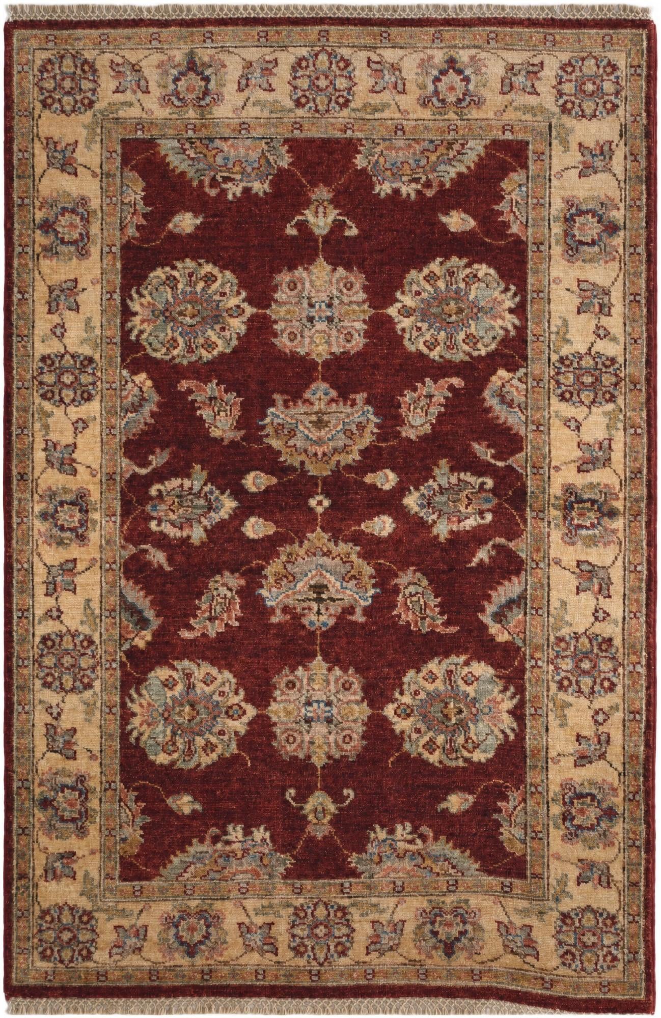 3' 2 x 4' 9 Hand Knotted Ziegler Rug