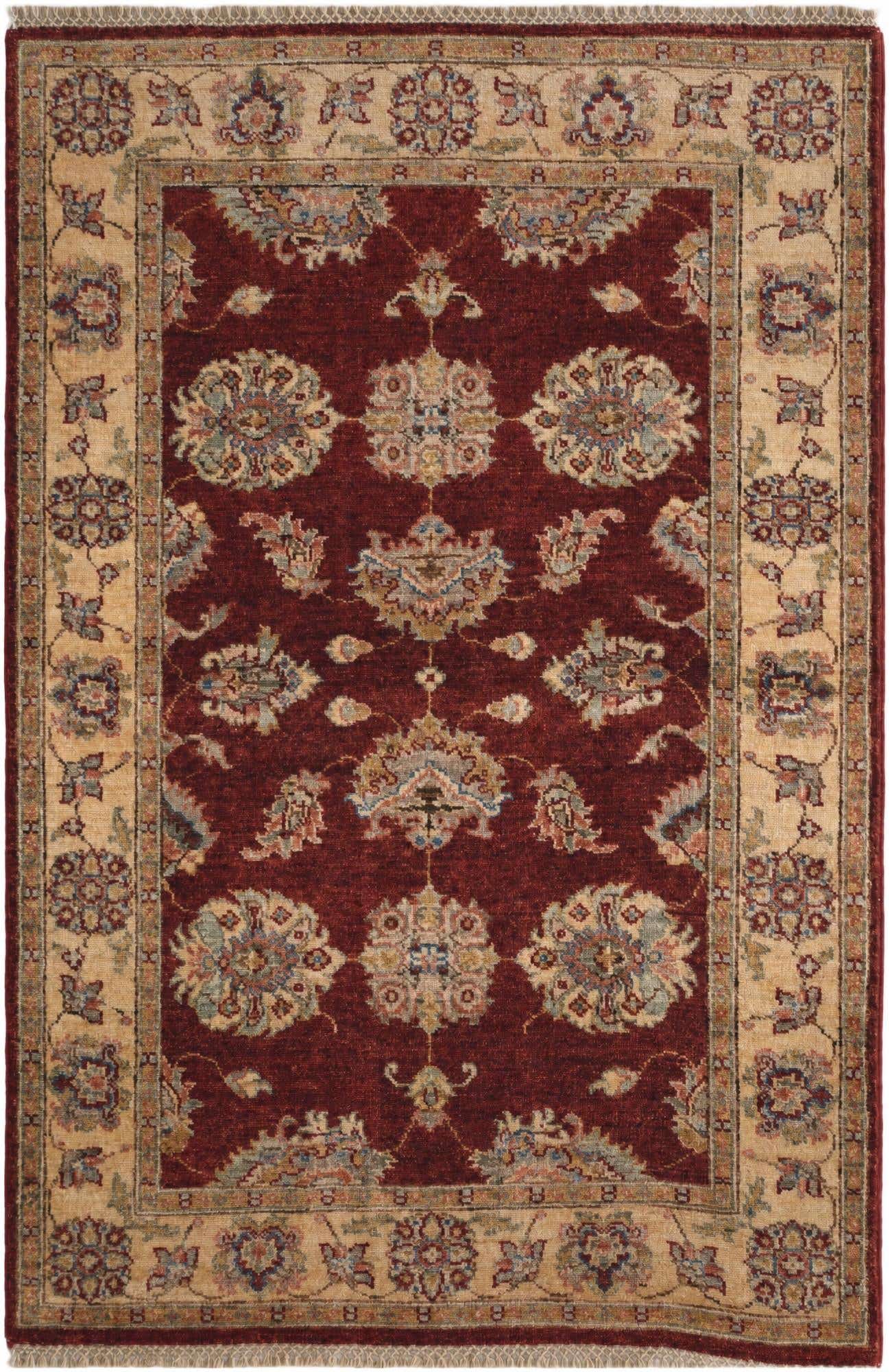 3' 2 x 4' 9 Hand Knotted Ziegler Rug
