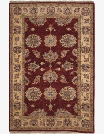 3' 2 x 4' 9 Hand Knotted Ziegler Rug