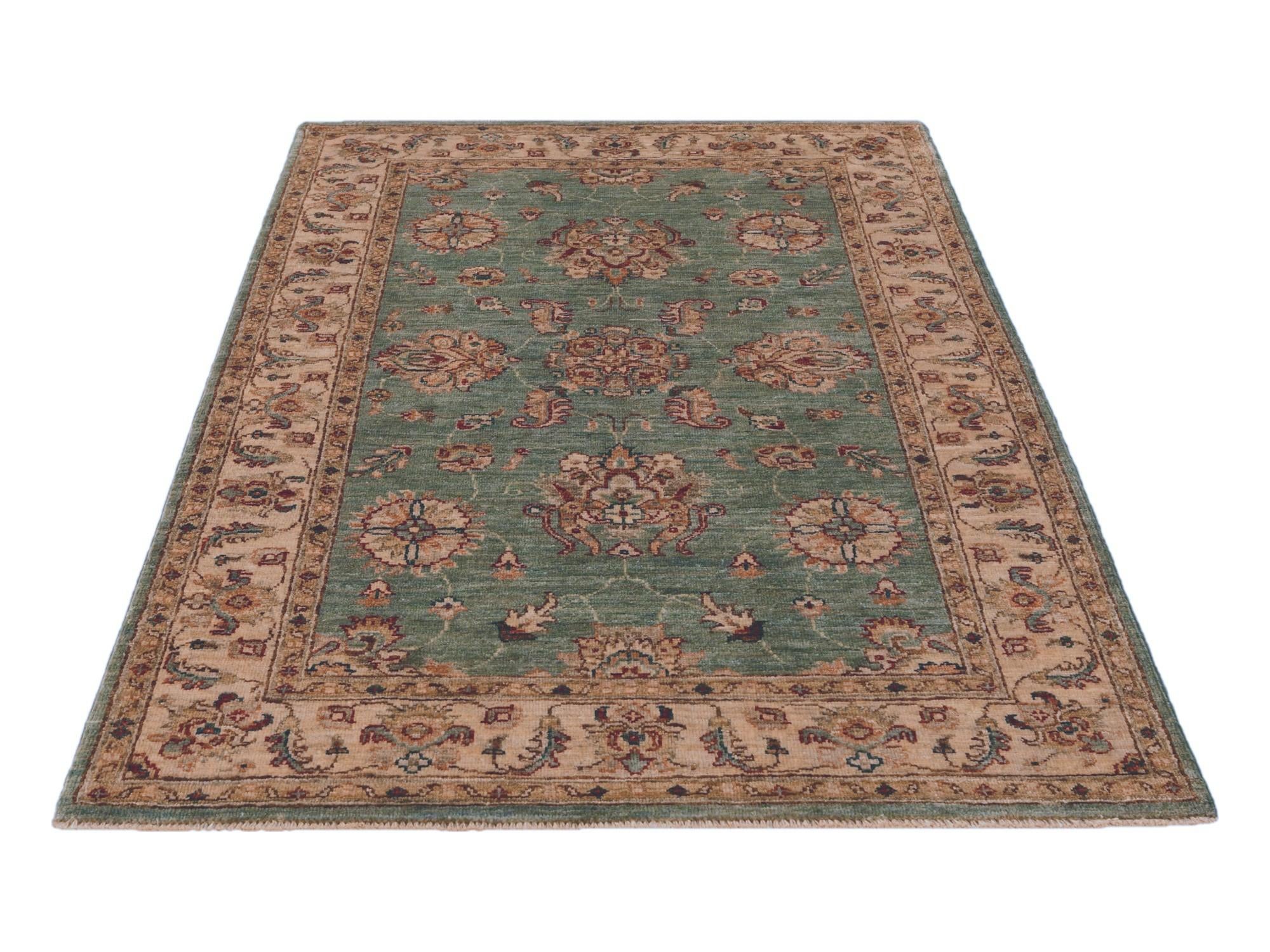 3' 5 x 5' 3 Hand Knotted Ziegler Rug