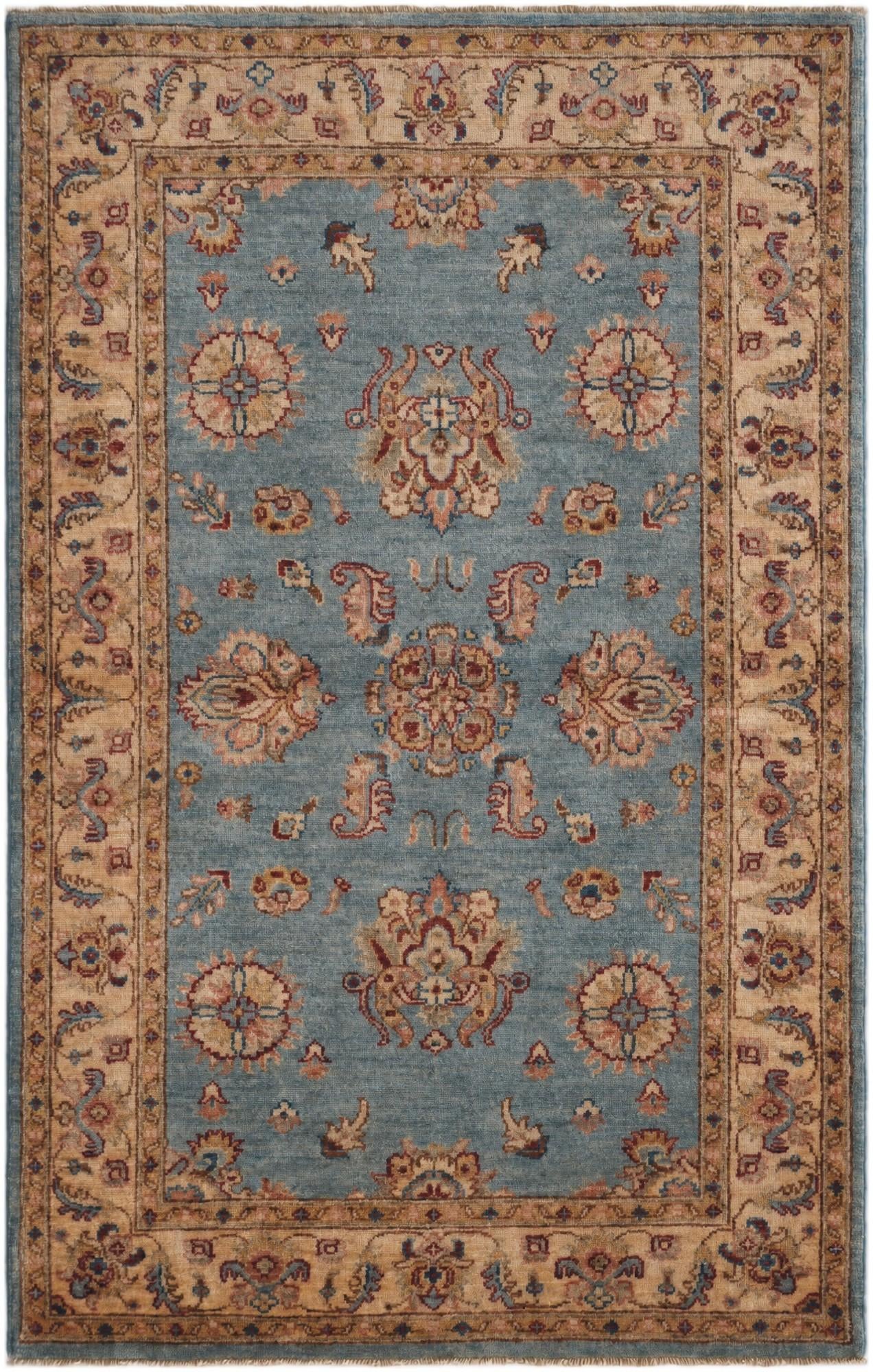 3' 5 x 5' 3 Hand Knotted Ziegler Rug