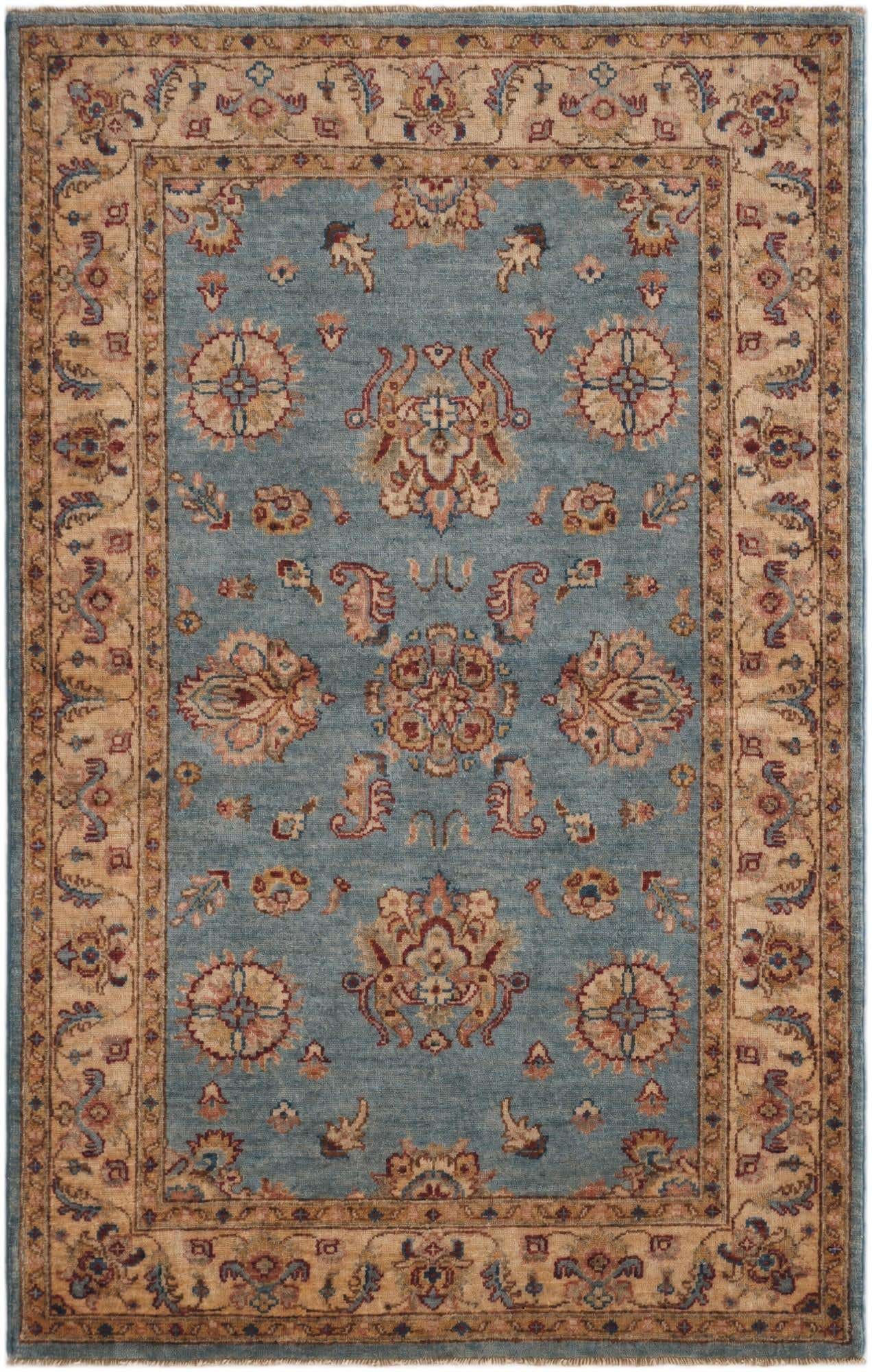 3' 5 x 5' 3 Hand Knotted Ziegler Rug