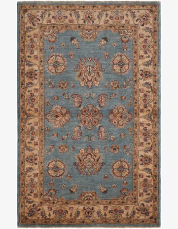 3' 5 x 5' 3 Hand Knotted Ziegler Rug
