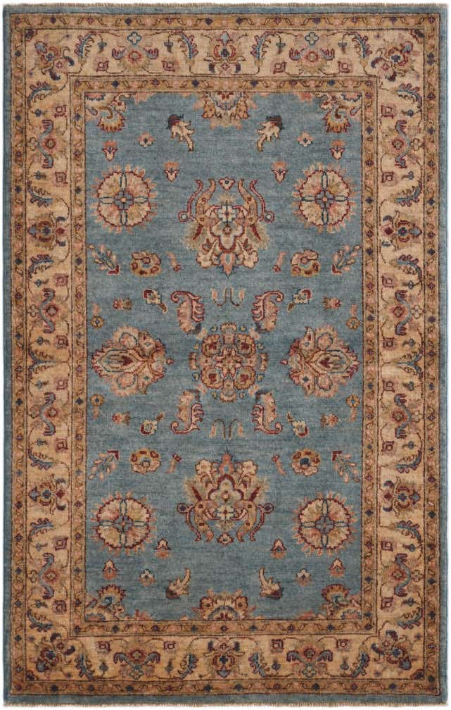 3' 5 x 5' 3 Hand Knotted Ziegler Rug