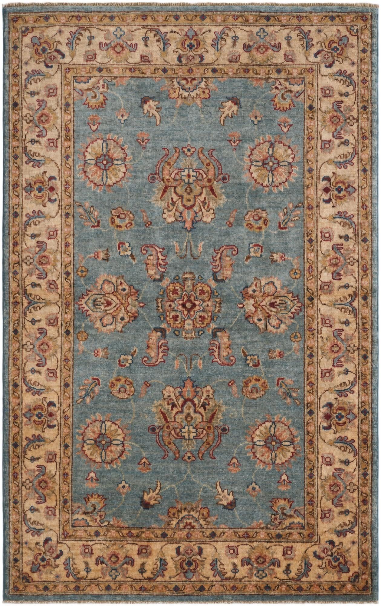 3' 5 x 5' 4 Hand Knotted Ziegler Rug