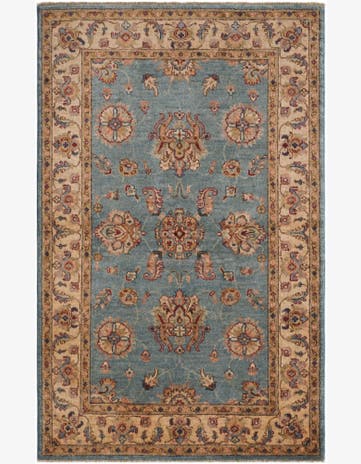 3' 5 x 5' 4 Hand Knotted Ziegler Rug