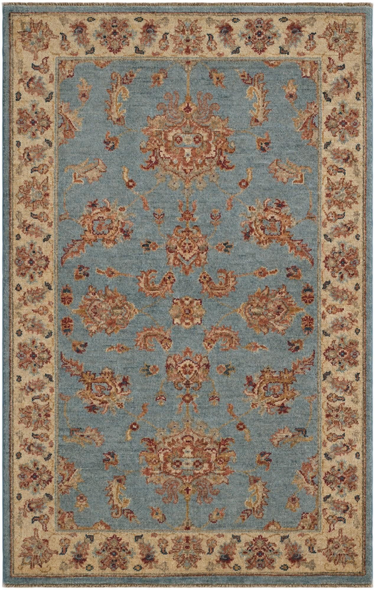 3' 2 x 4' 10 Hand Knotted Ziegler Rug