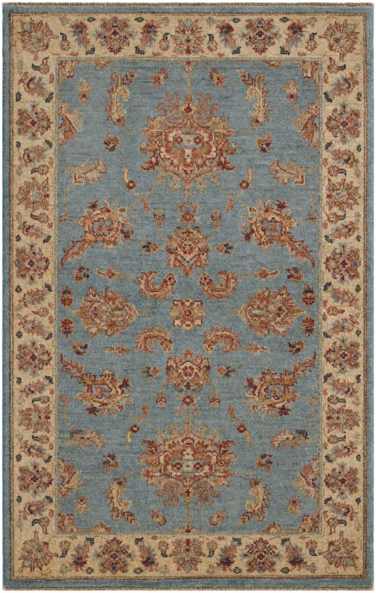 3' 2 x 4' 10 Hand Knotted Ziegler Rug