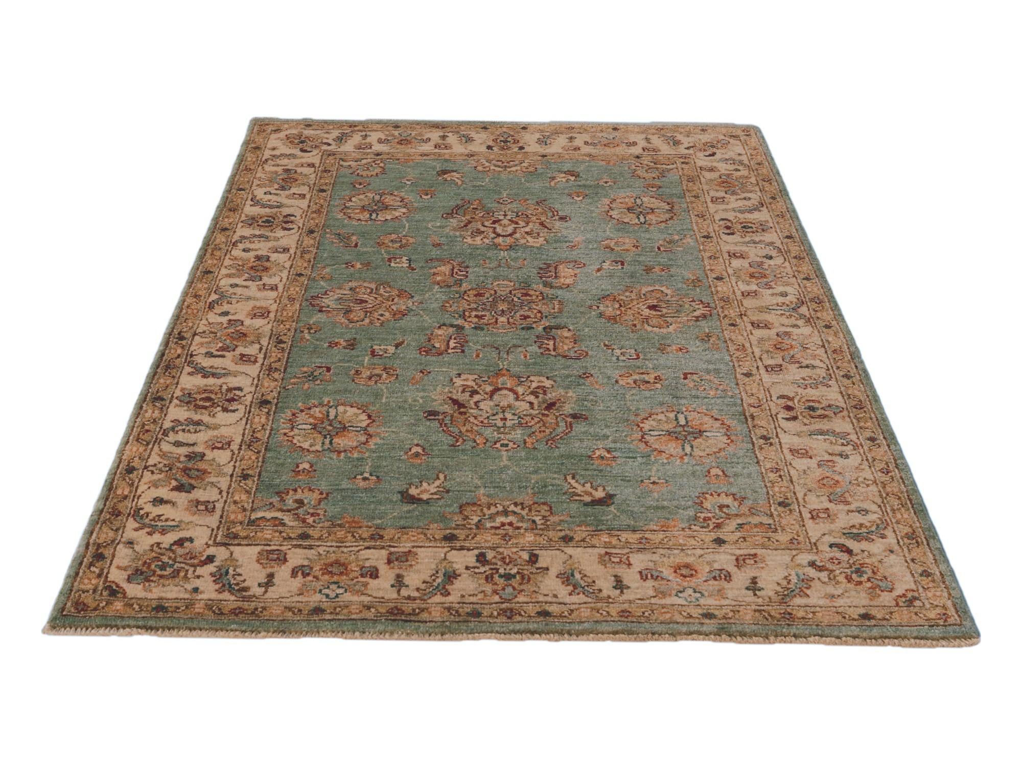 3' 5 x 5' Hand Knotted Ziegler Rug