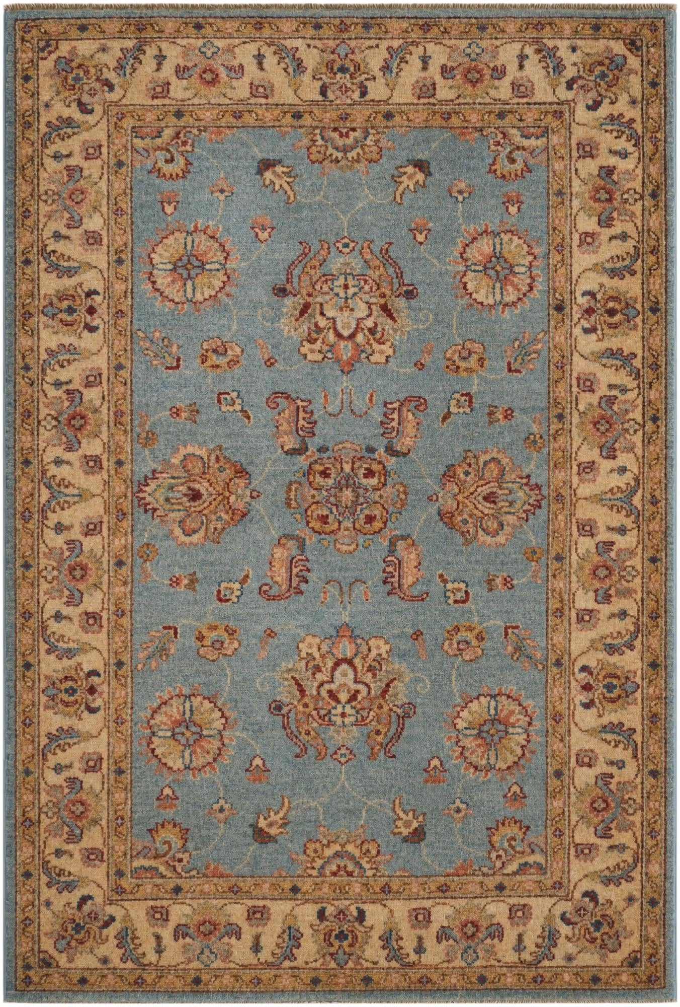 3' 5 x 5' Hand Knotted Ziegler Rug