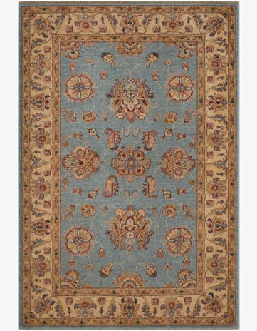 3' 5 x 5' Hand Knotted Ziegler Rug
