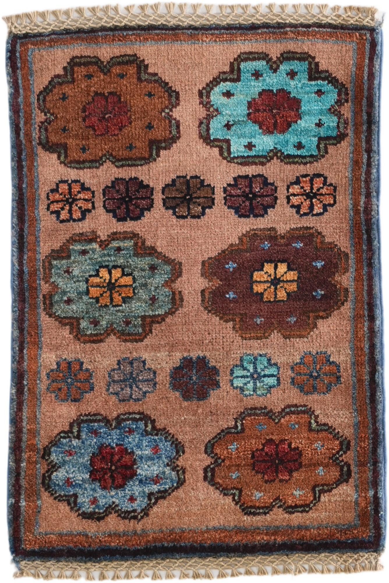 1' 4 x 2' Hand Knotted Ziegler Rug