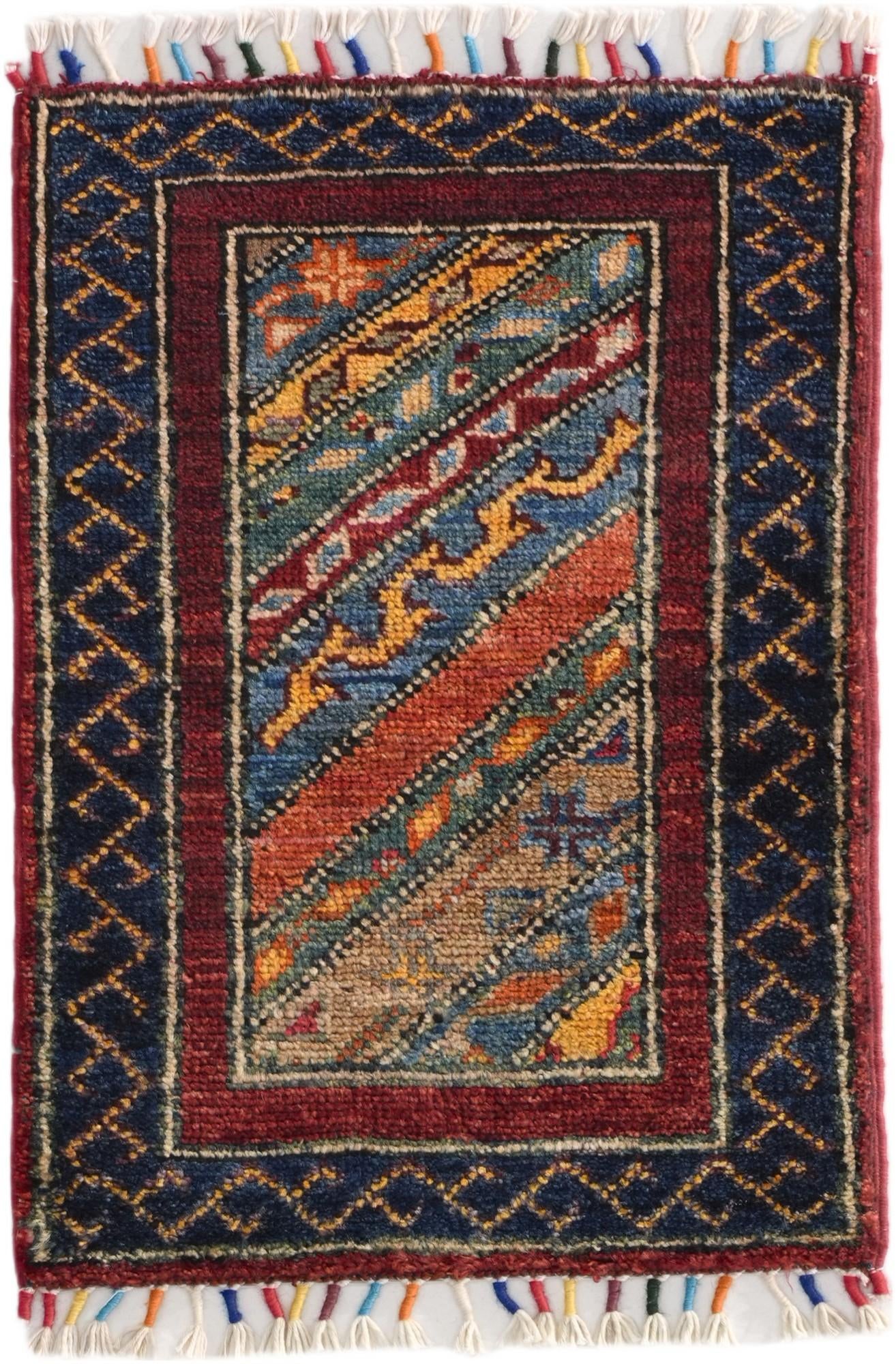 1' 4 x 2' Hand Knotted Ziegler Rug